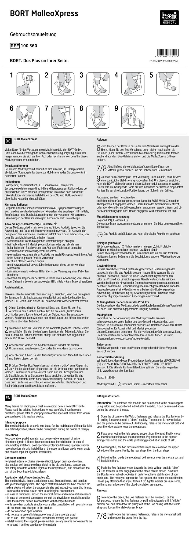 bort medical MalleoXpress quick guide