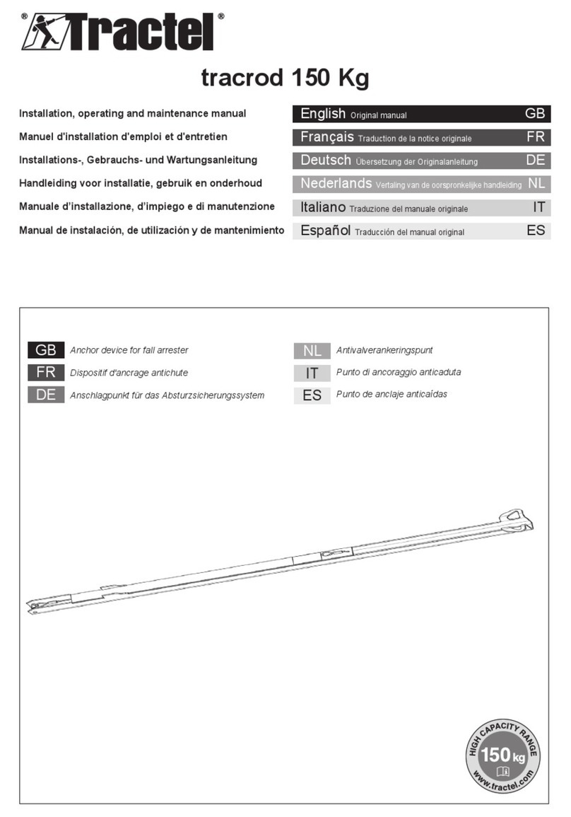 Tractel tracrod 150 Kg Installation, operating and maintenance manual Tractel tracrod 150 Kg Installation, operating and maintenance manual