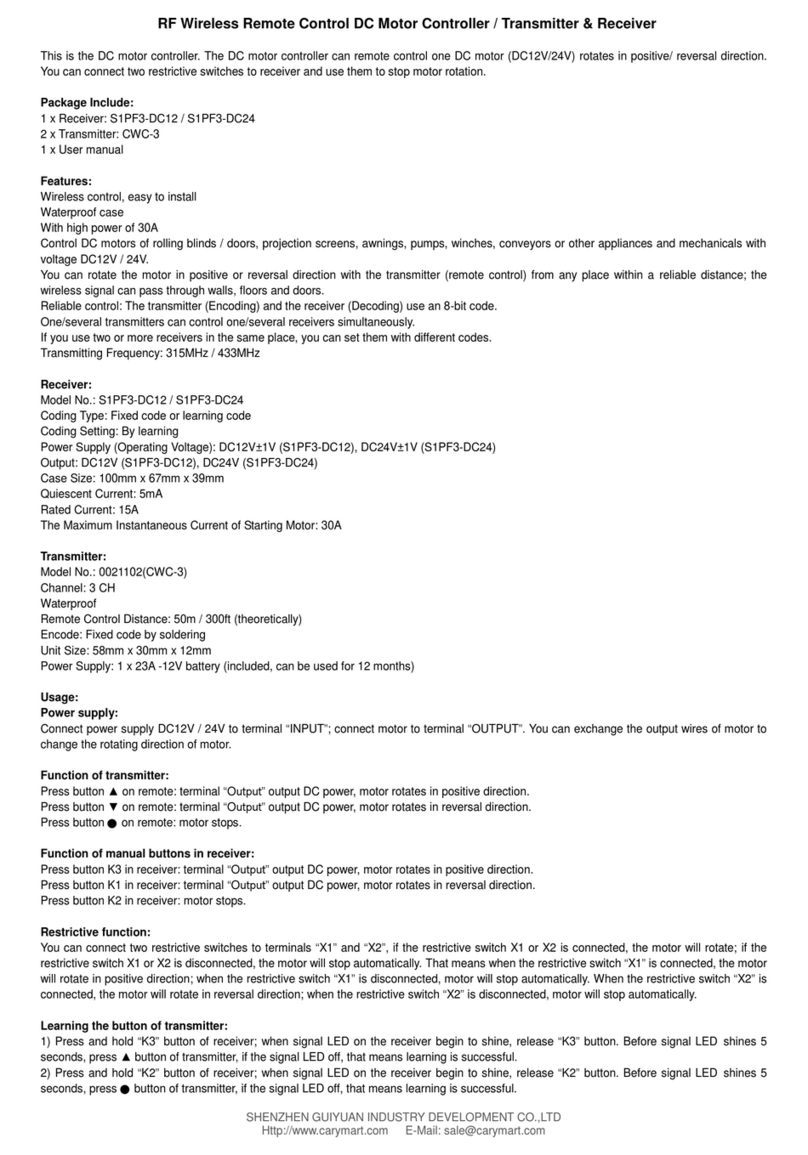 Flying Industry Development S1PF3-DC12 quick guide
