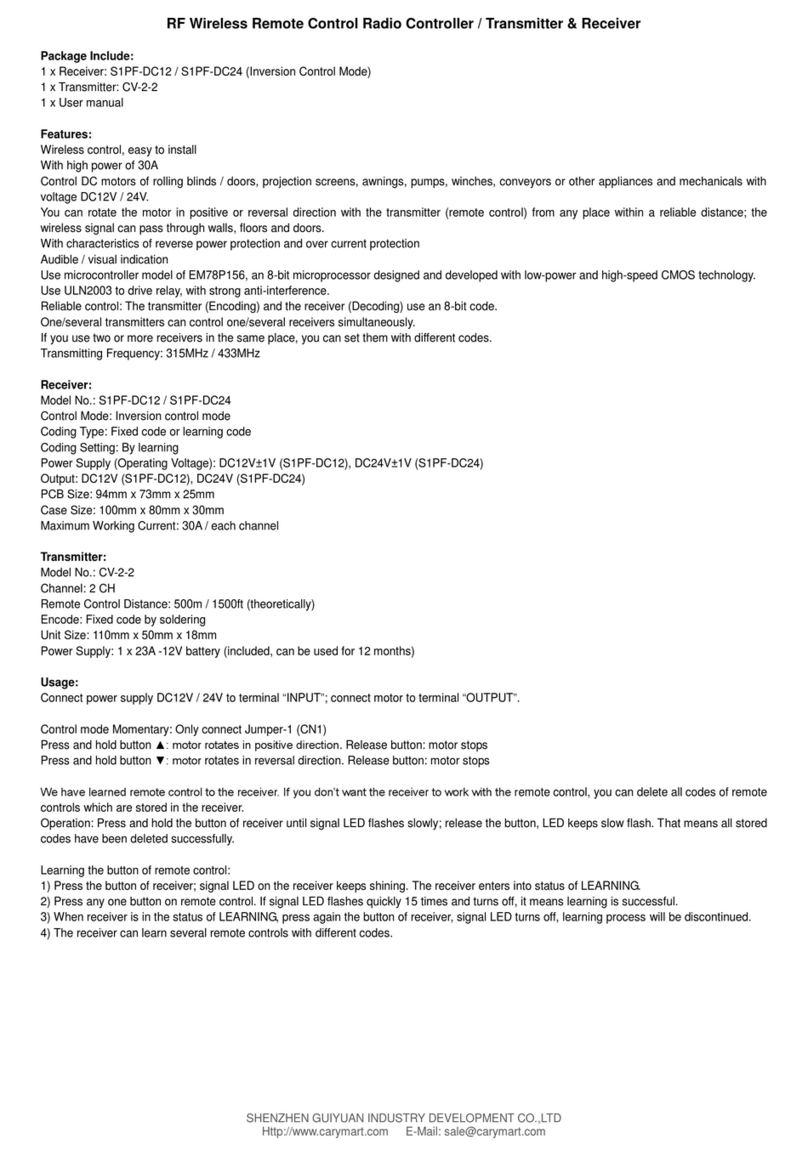 Flying Industry Development S1PF-DC12 User manual