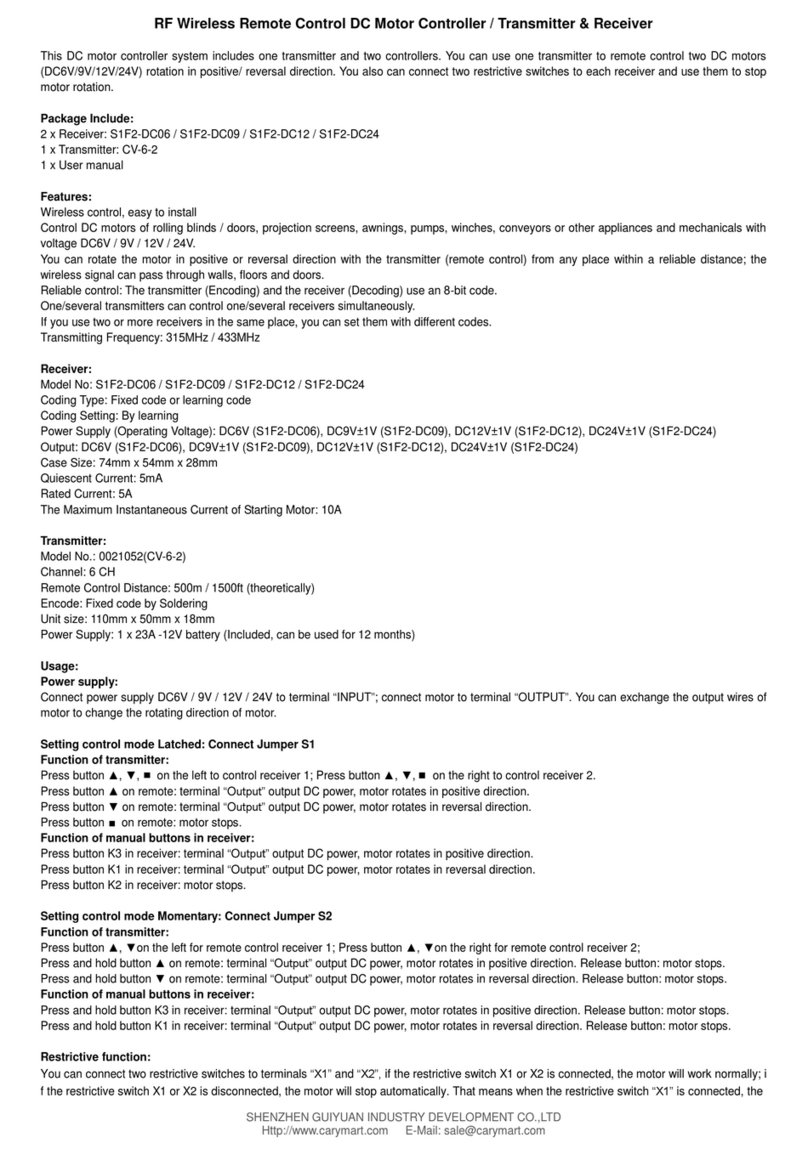 Flying Industry Development S1F2-DC06 User manual