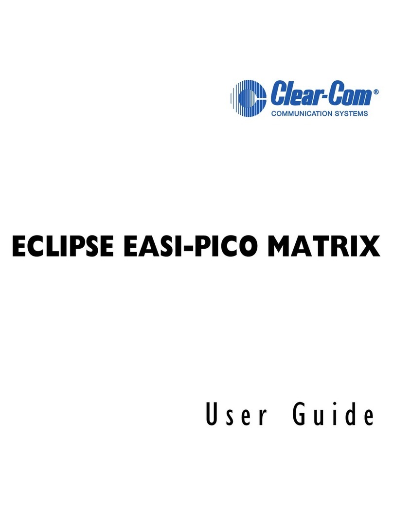 Clear-Com ECLIPSE EASI-PICO MATRIX User manual