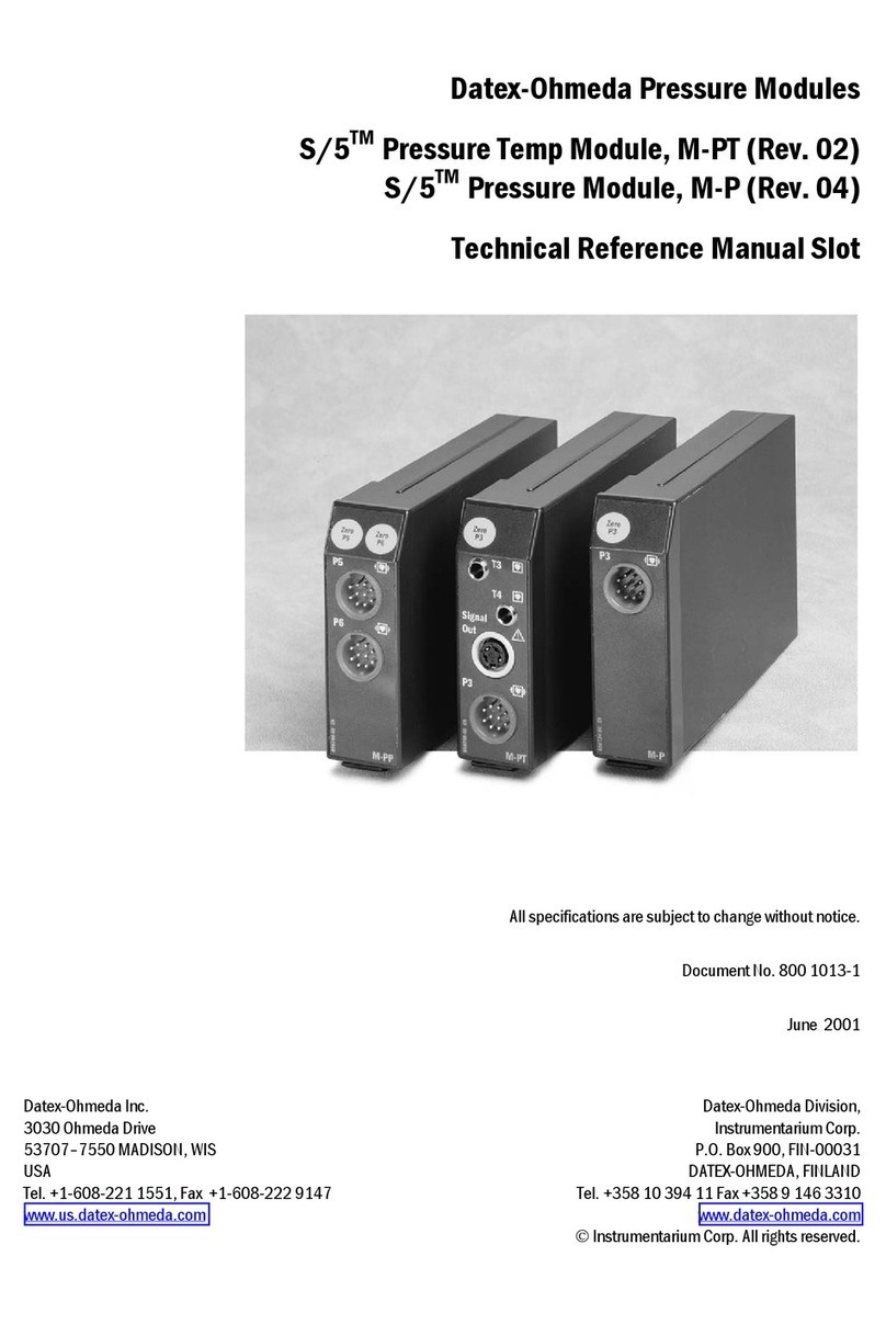 Datex-Ohmeda S/5 M-PT Use and care manual
