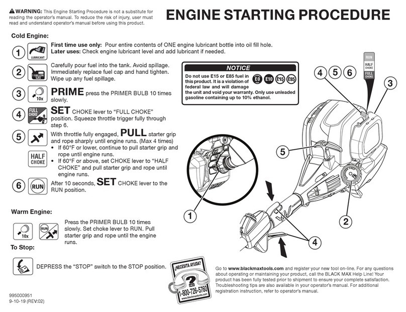 Black Max BM4CSSAC Engine Starting Procedure
