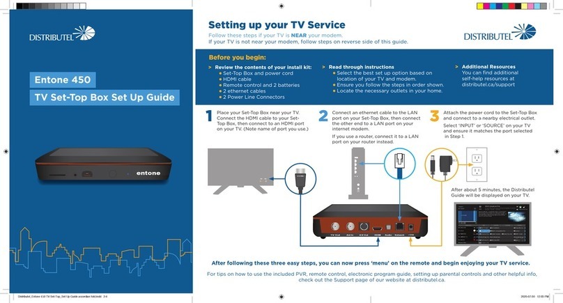 Distributel Entone 450 Setup guide