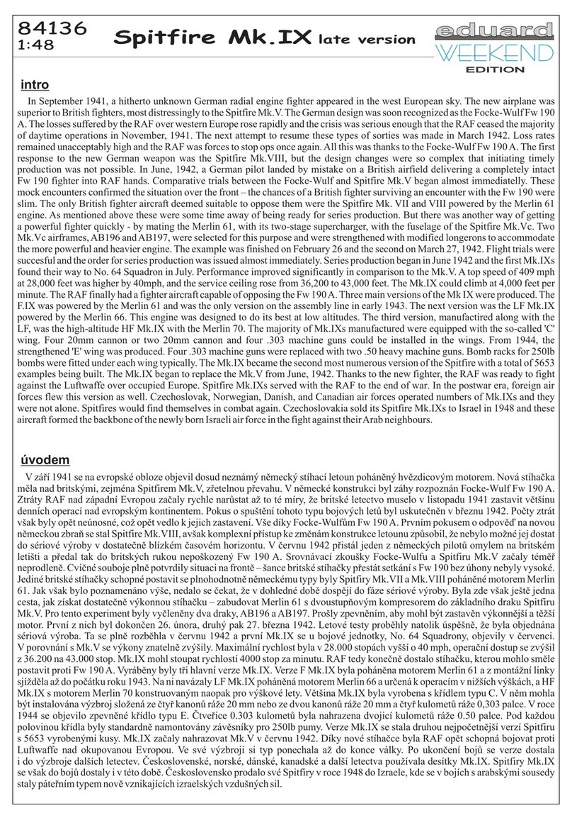 Eduard Spitfire Mk.IX User manual Eduard Spitfire Mk.IX User manual