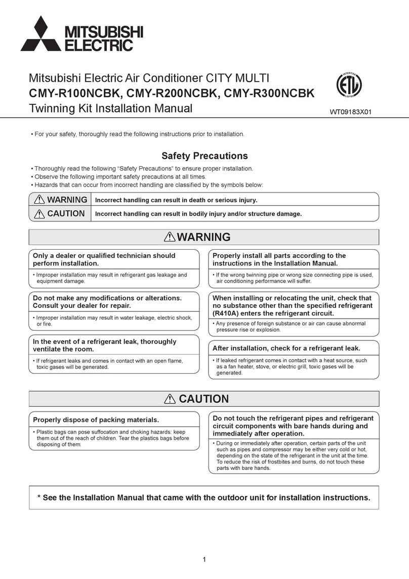 Mitsubishi Electric CITY MULTI CMY-R100NCBK User manual