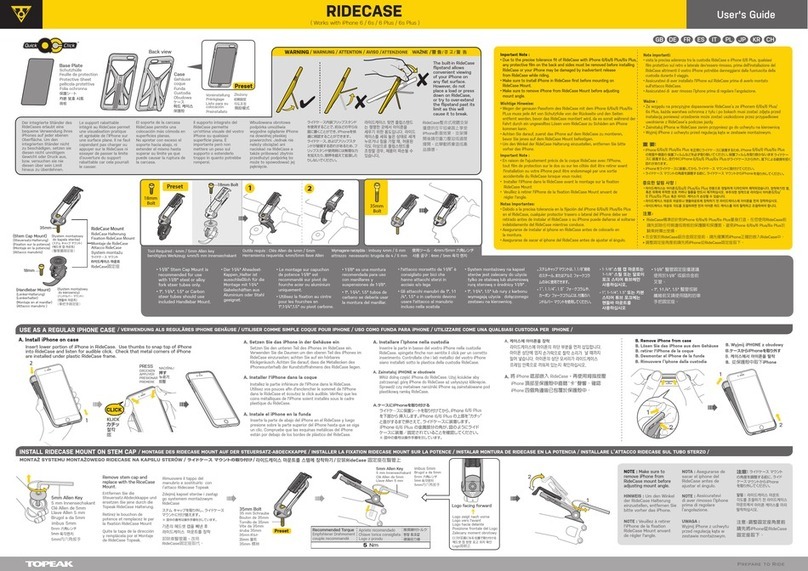 Topeak TT9845 User manual