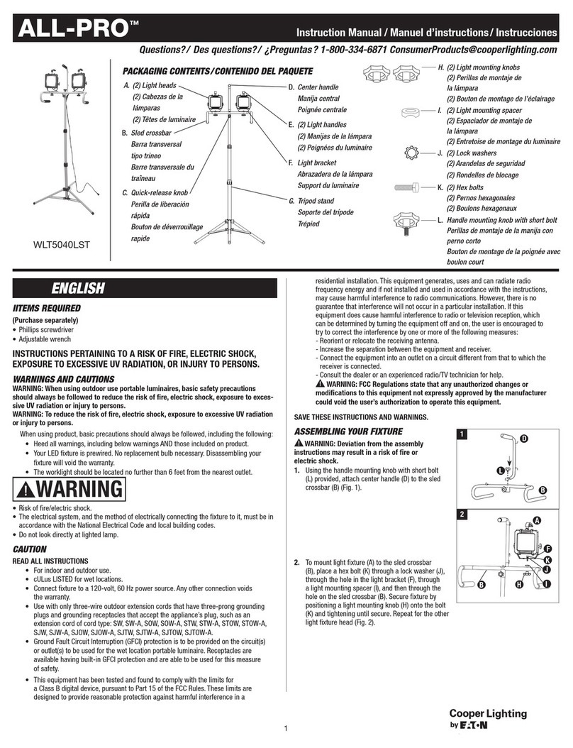 Allpro WLT5040LST instruction manual