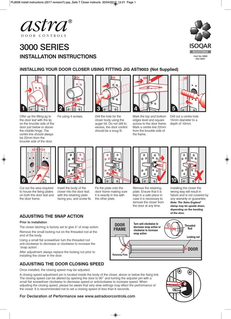 Astra 3000 Series installation instructions