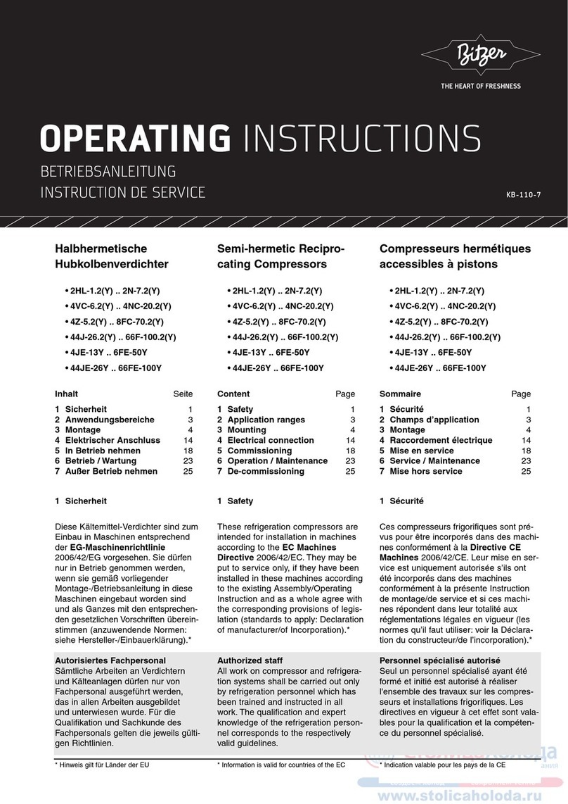 Bitzer 2HL-1.2Y User manual