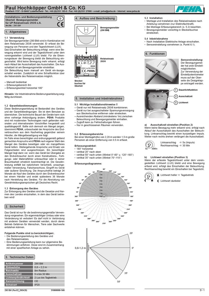 Paul Hochköpper 290 BM Installation and operating instructions