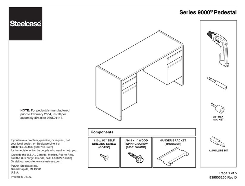 Steelcase Pedestal 9000 Series Assembly instructions Steelcase Pedestal 9000 Series Assembly instructions