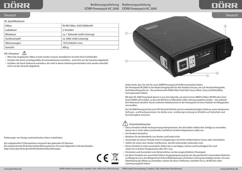 DÖRR Powerpack HC2000 quick start guide