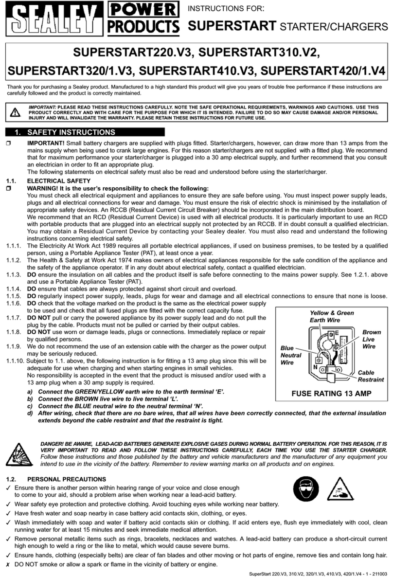 Sealey SUPERSTART220.V3 instructions