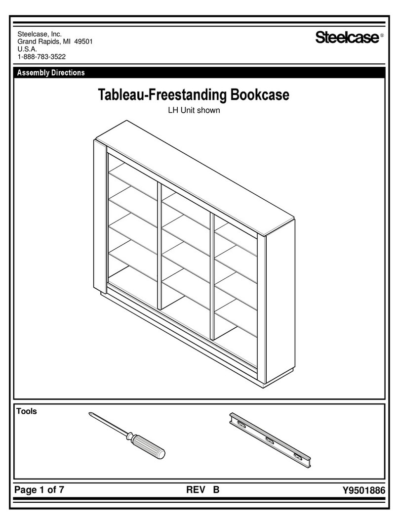 Steelcase Tableau-Freestanding Bookcase LH Assembly Directions