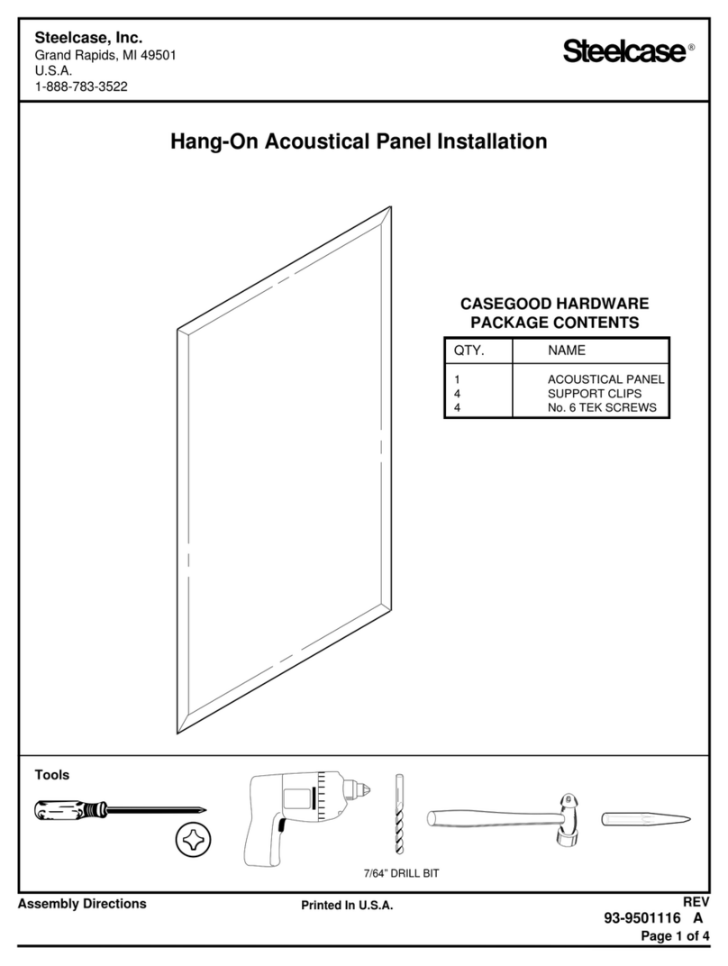 Steelcase Hang-On Acoustical Panel Installation