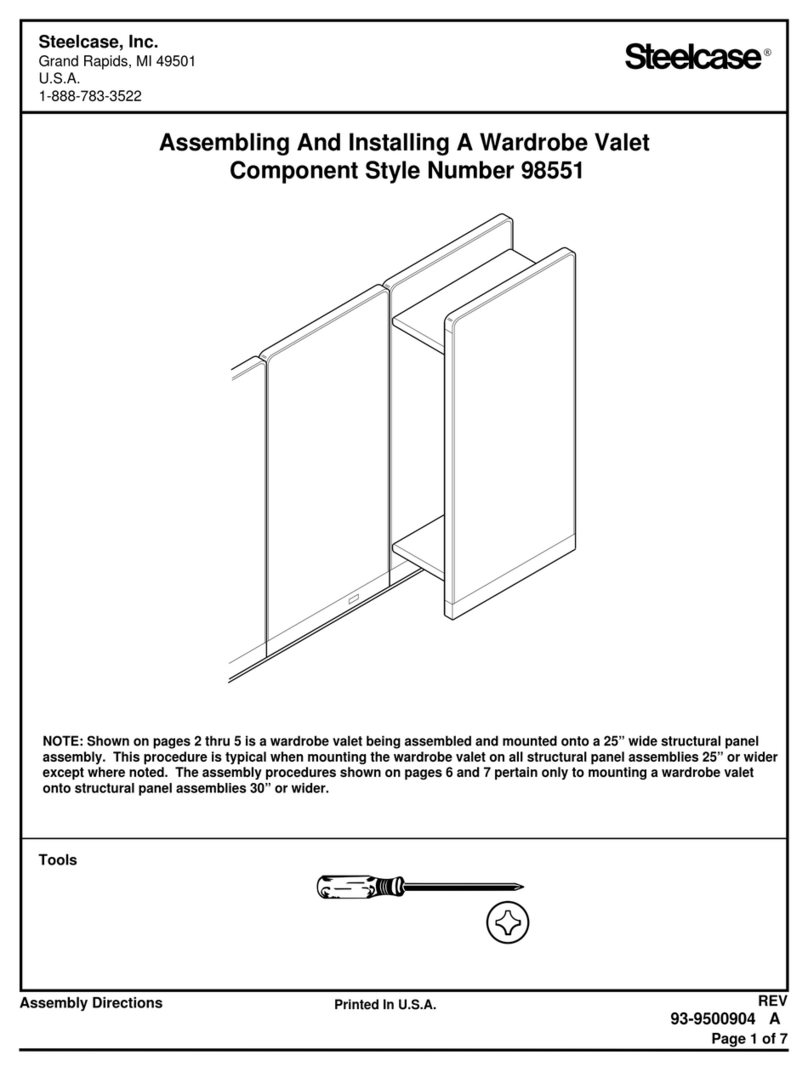 Steelcase Wardrobe Valet Component Style 98551 User manual Steelcase Wardrobe Valet Component Style 98551 User manual