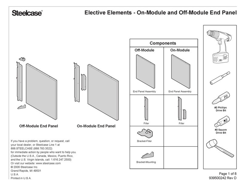 Steelcase Elective Elements On-Module End Panel Assembly instructions