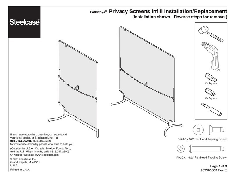 Steelcase Pathways Privacy Screen Infill Installation/Replacement Instructions