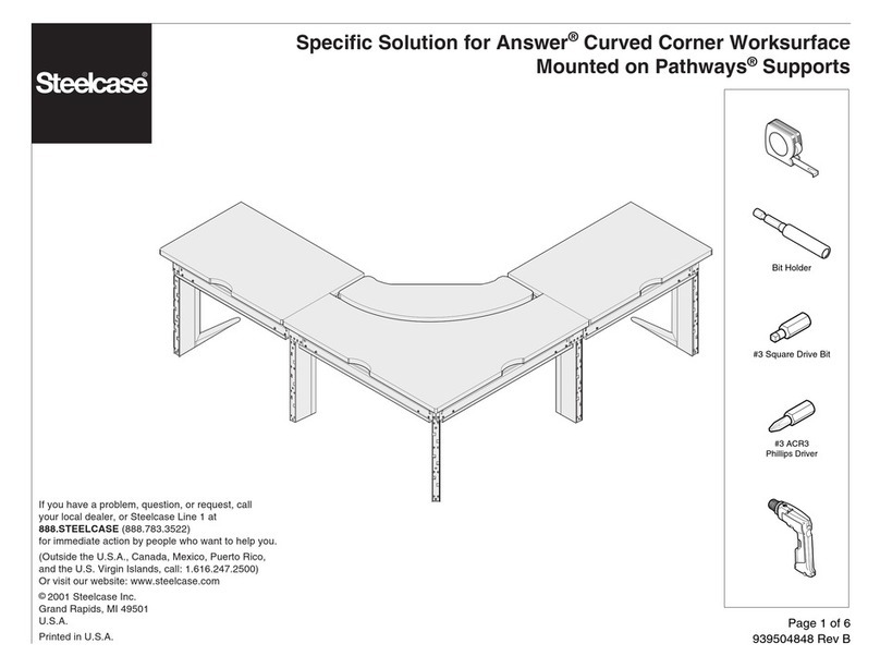 Steelcase Specific Solution for Answer Curved Corner... Assembly instructions