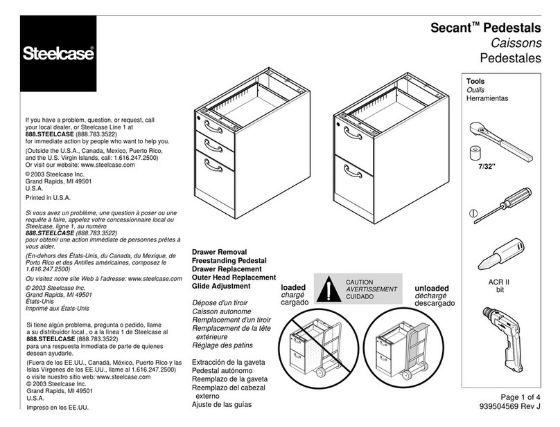 Steelcase Secant Pedestal User manual