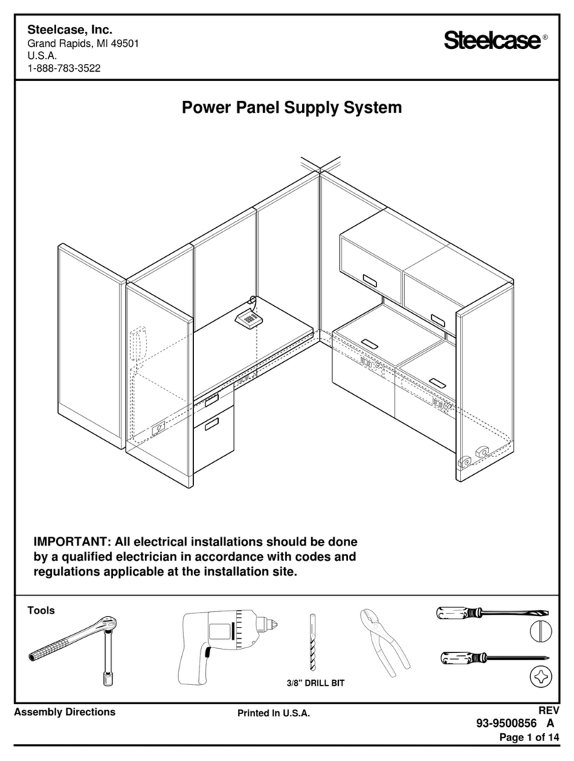 Steelcase Power Panel Supply System Assembly instructions
