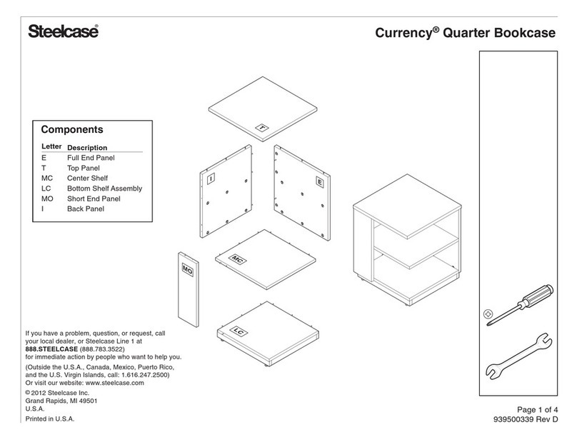 Steelcase Currency Quarter Bookcase instruction manual