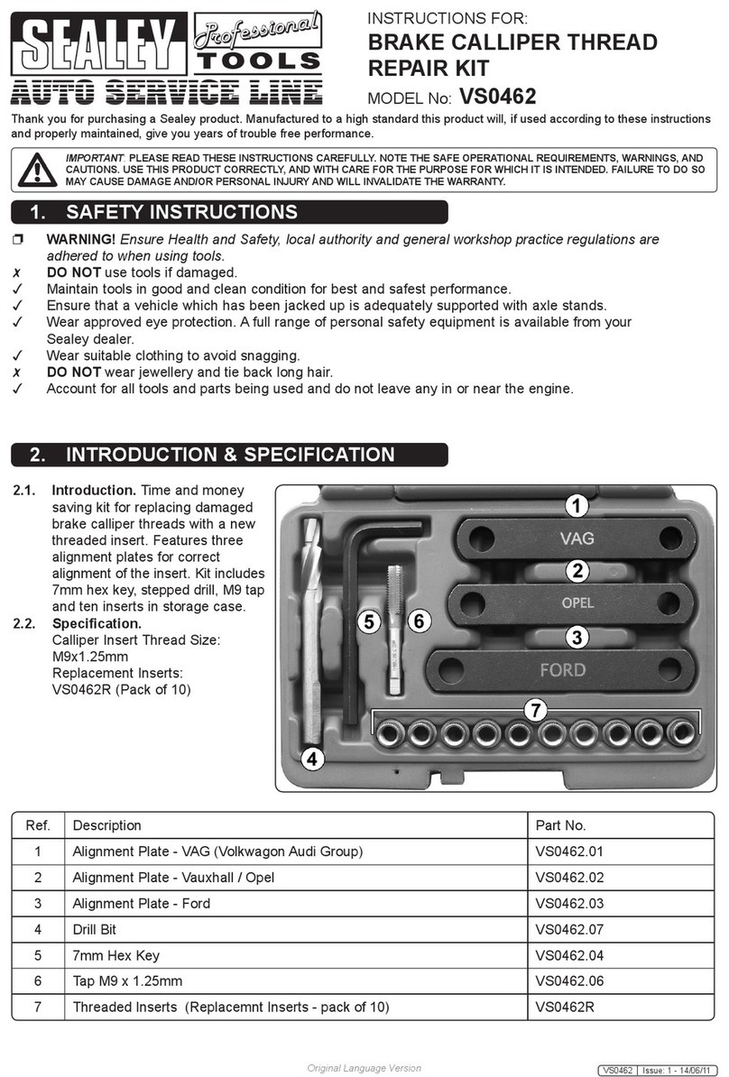 Sealey Auto Service Series instructions