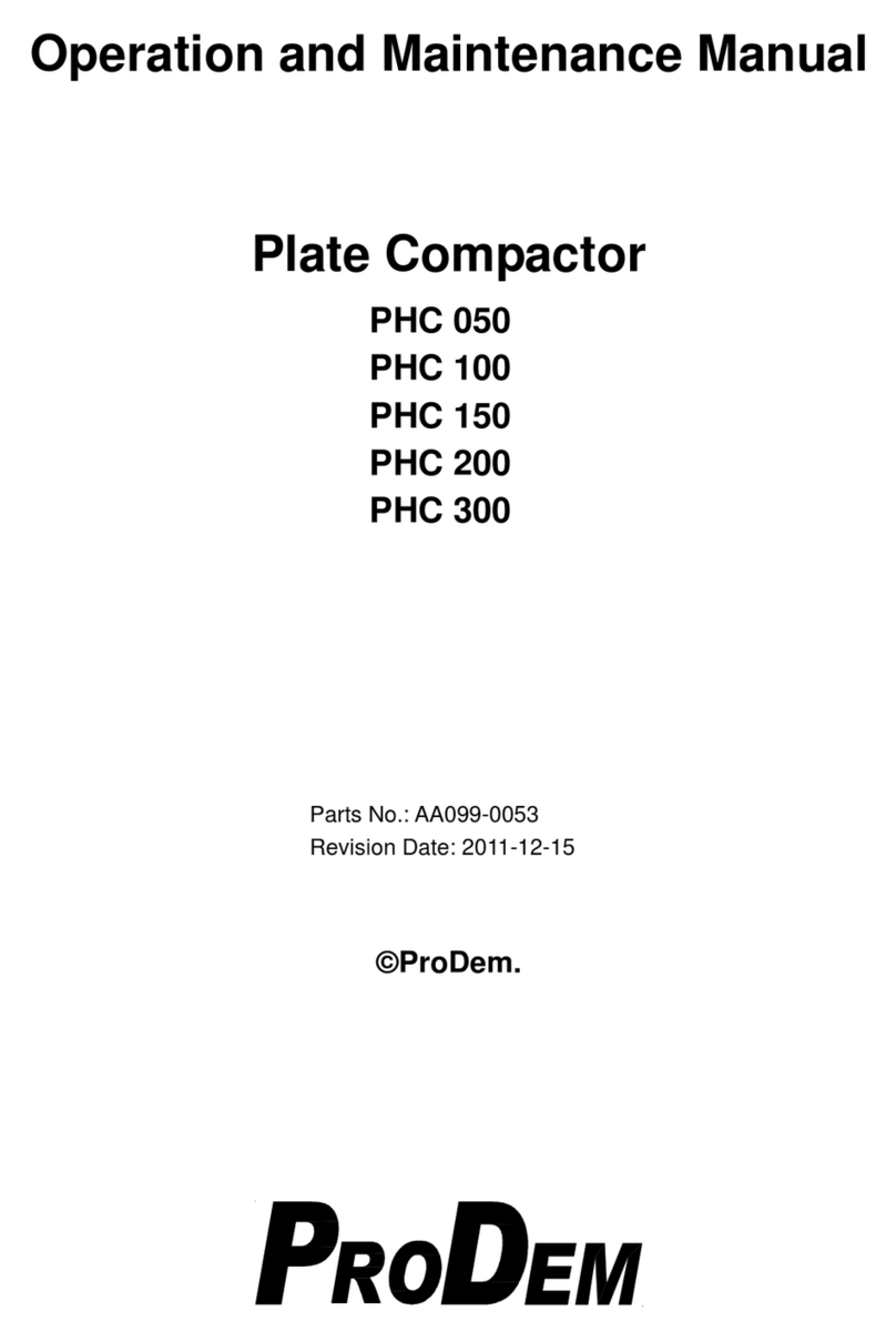 PRODEM PHC 050 Operation and maintenance manual