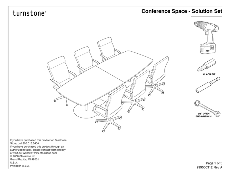 Steelcase Turnstone Conference Space Solution Set Assembly instructions