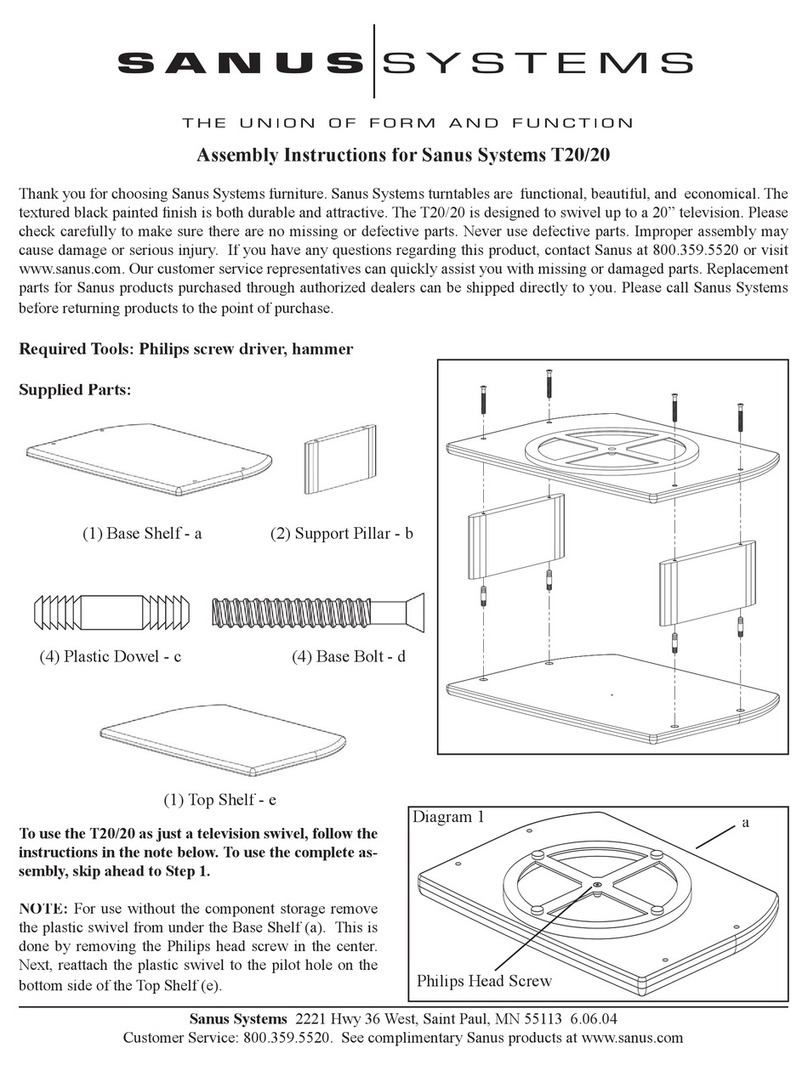 Sanus Systems T20/20 Assembly instructions