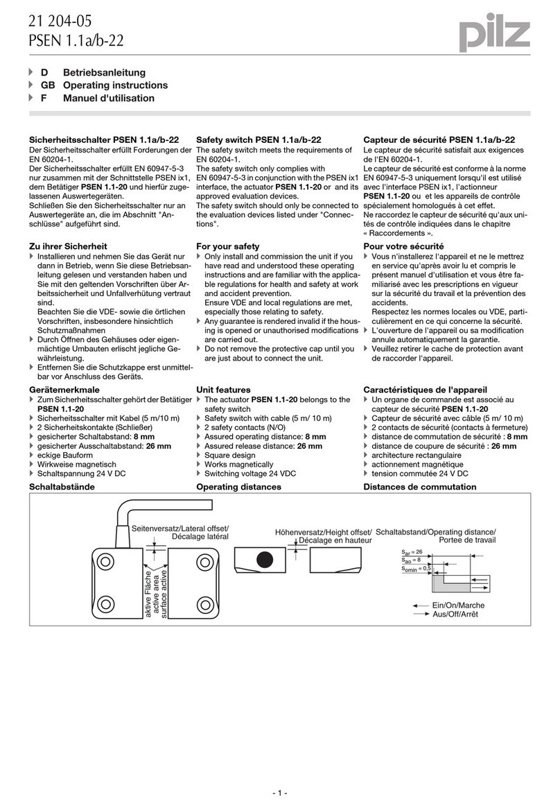 Pilz PSEN 1.1a/b-22 User manual