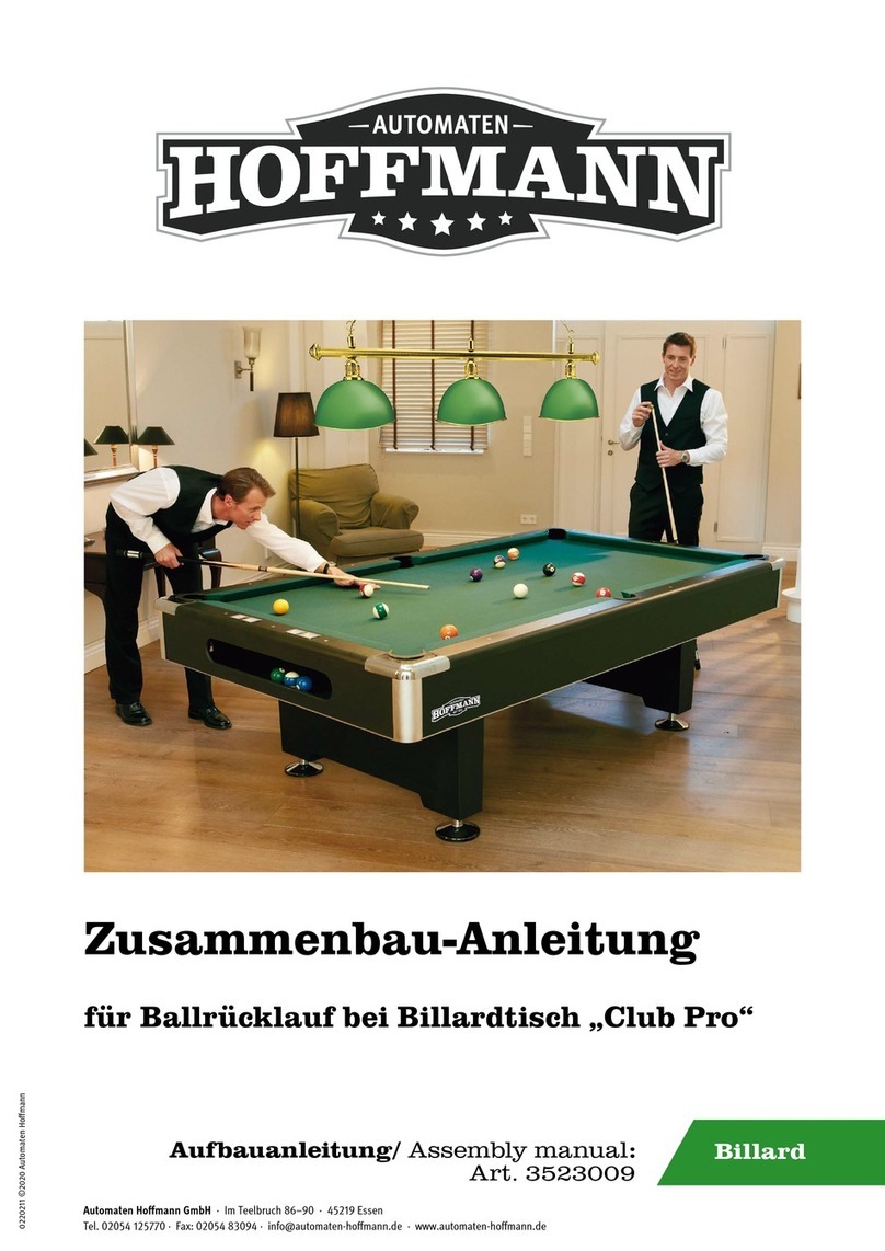Hoffmann Automaten Club Pro Assembly manual Hoffmann Automaten Club Pro Assembly manual
