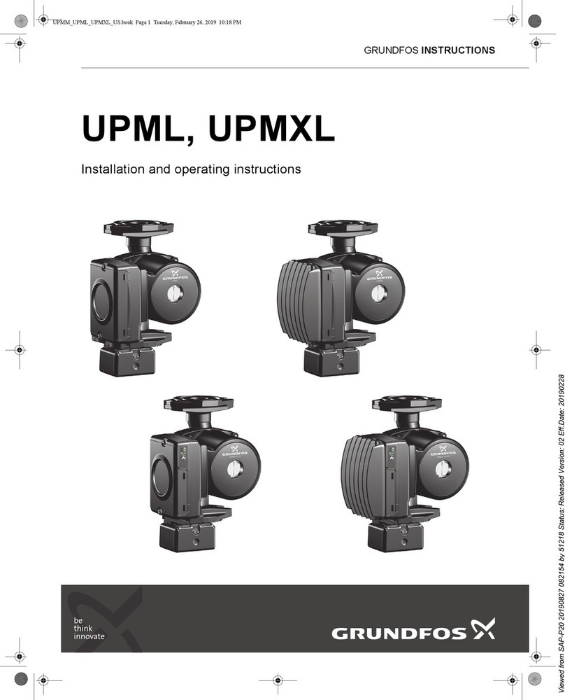 Grundfos UPML Installation and operating instructions Grundfos UPML Installation and operating instructions