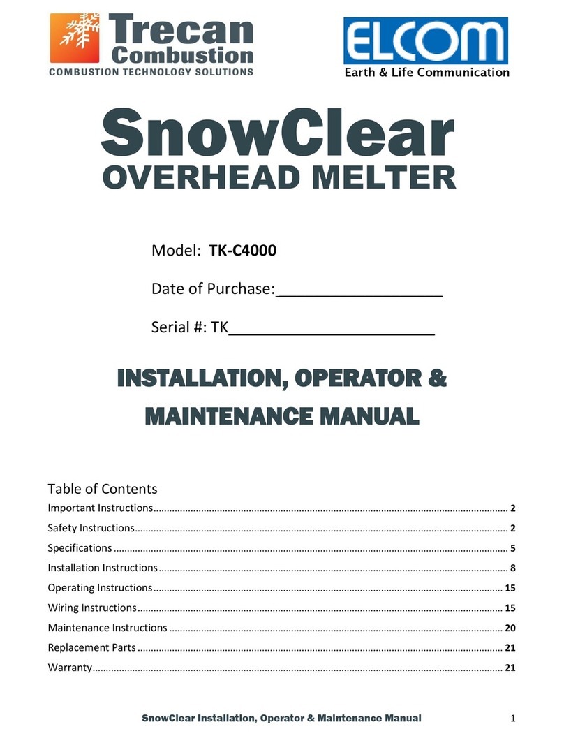 ELCOM SnowClear TK-C4000 INSTALLATION, OPERATOR & MAINTENANCE MANUAL