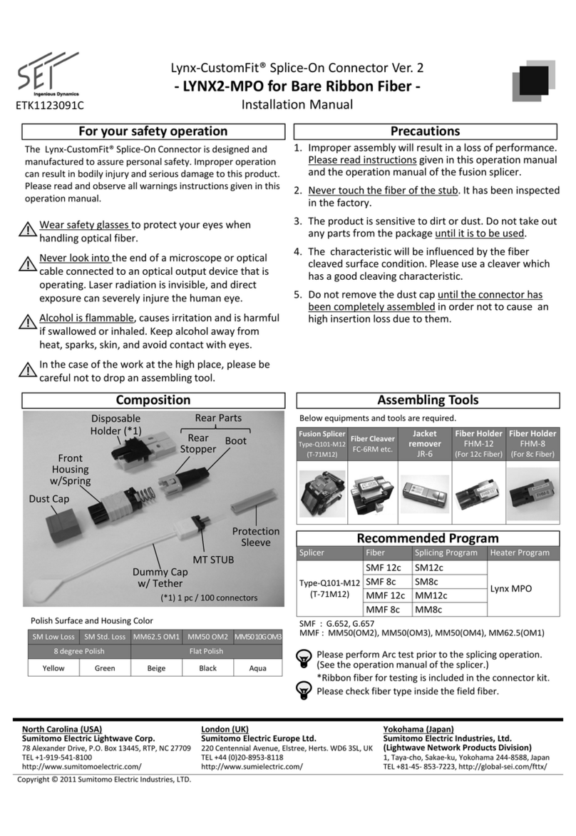 SEI Lynx-CustomFit LYNX2-MPO installation manual