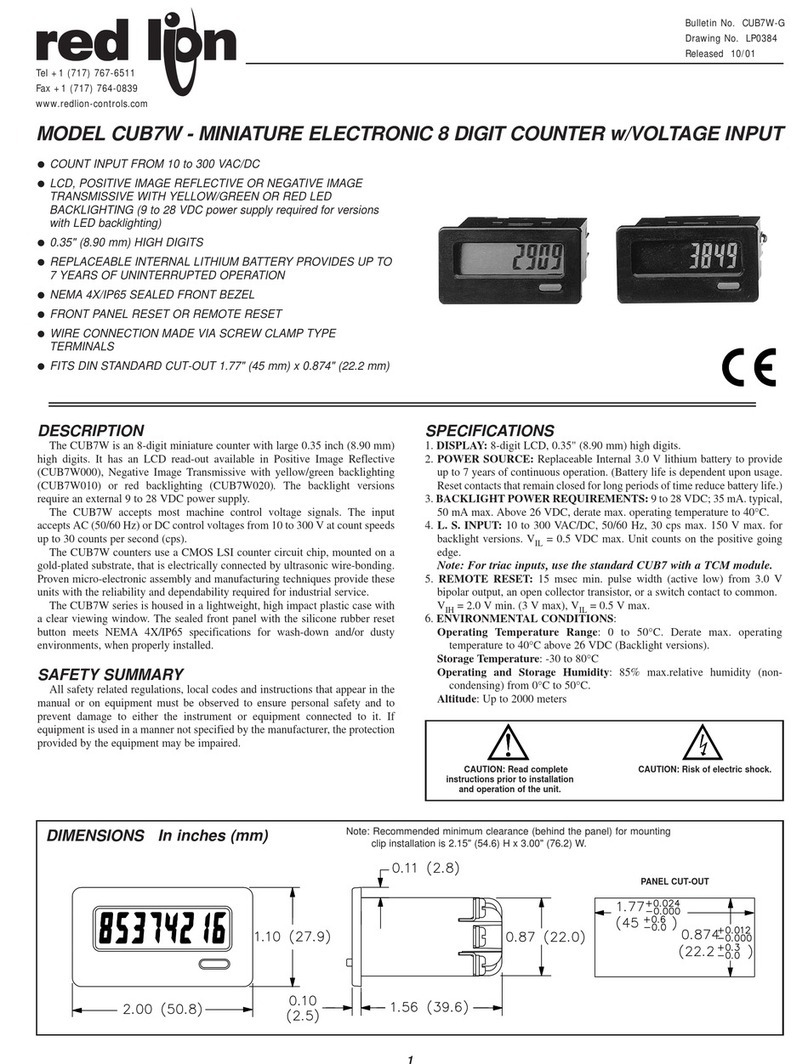 red lion CUB7W Series Instruction Manual