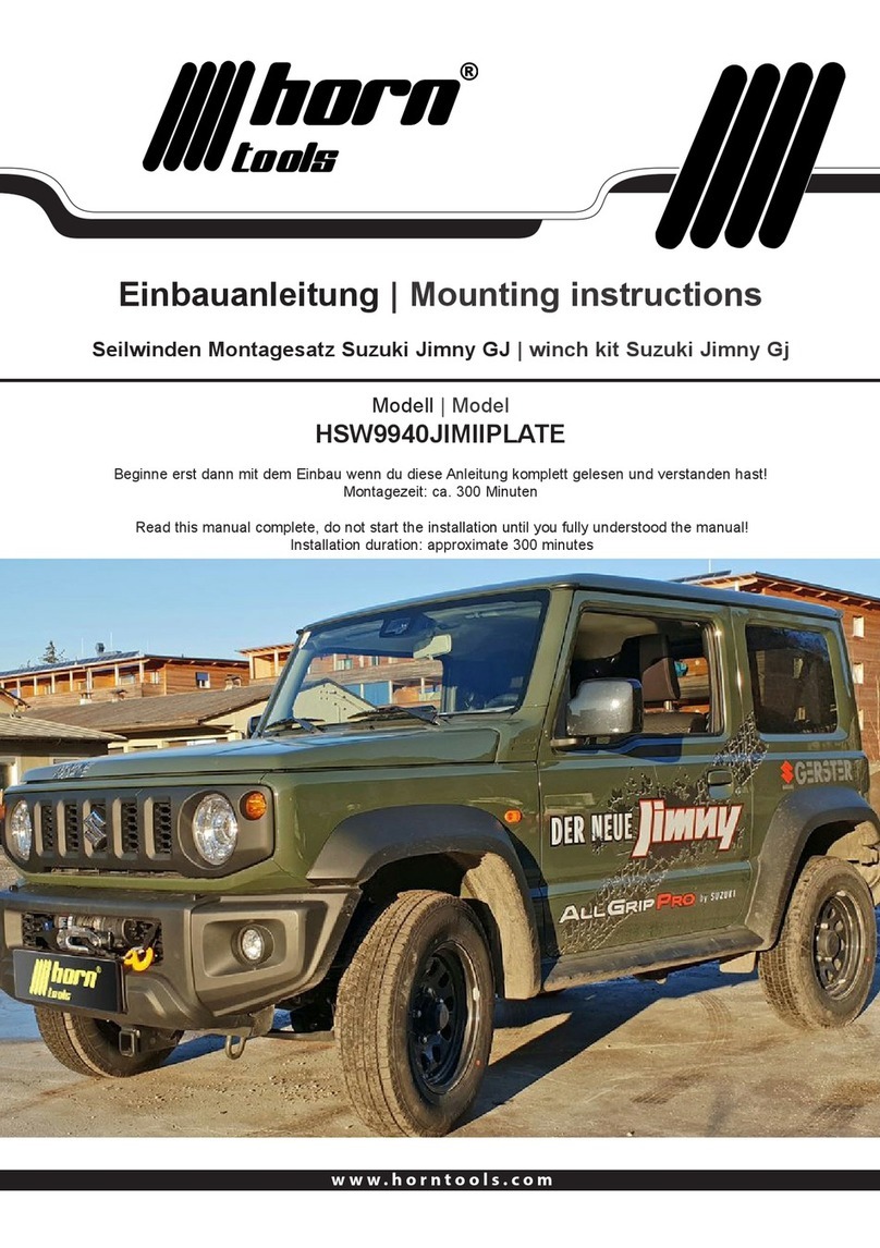 Horn Tools HSW9940JIMllPLATE Mounting instructions