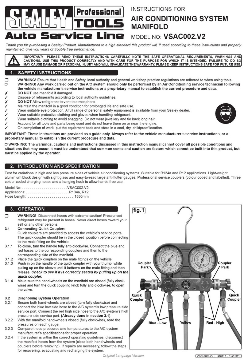 Sealey Auto Service VSAC002.V2 User manual
