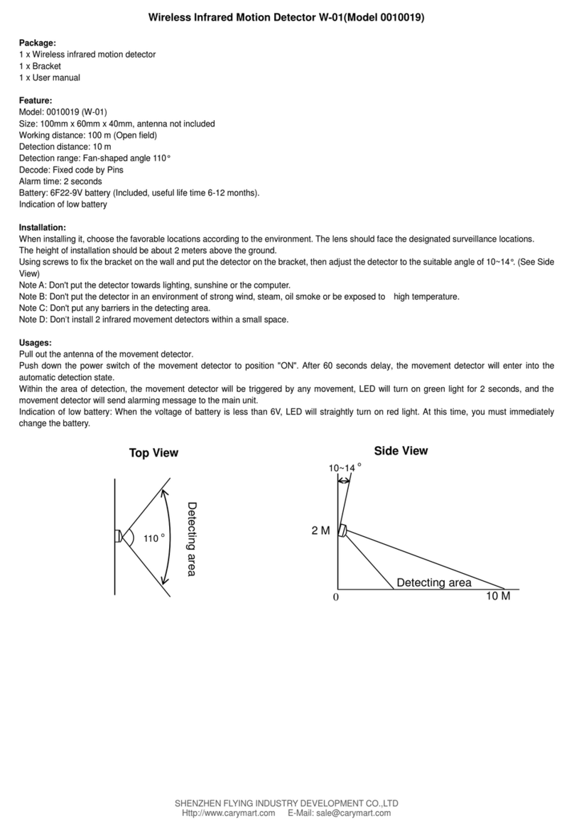 SHENZHEN FLYING INDUSTRY DEVELOPMENT W-01 quick start guide