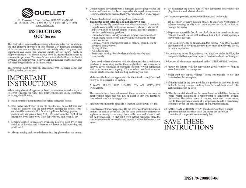 Ouellet OCC Series User manual