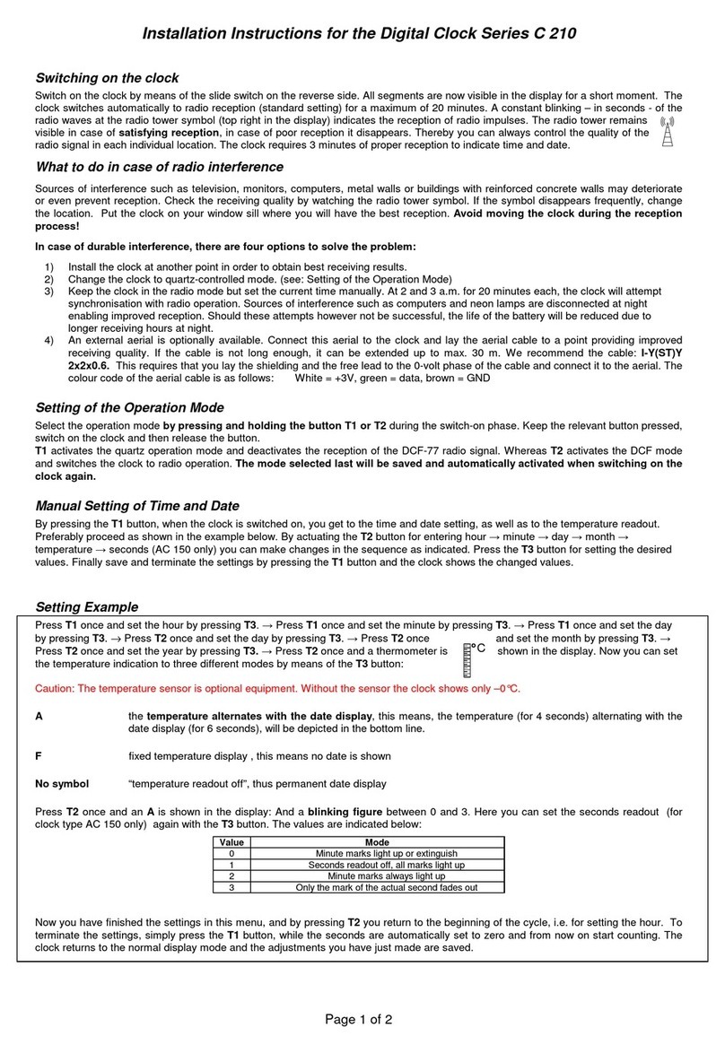 Valentin Elektronik C 210 Series User manual