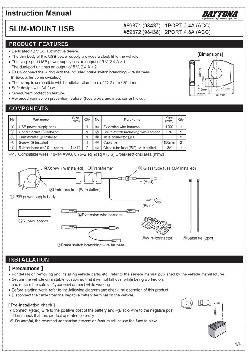 Daytona 89371 instruction manual