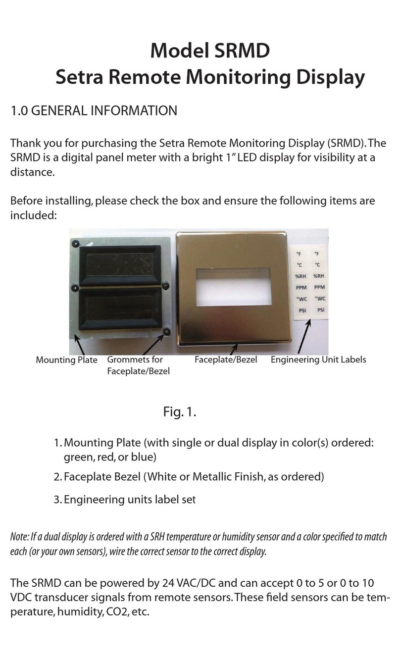 Setra Systems SRMD User manual