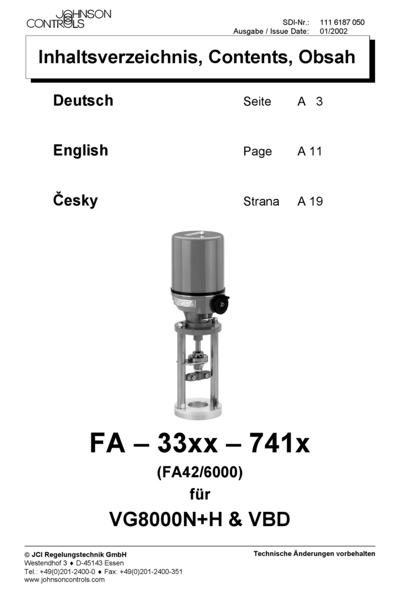 Johnson Controls FA-33-741 Series User manual