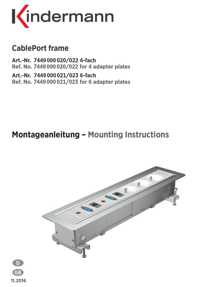 Kindermann CablePort frame User manual Kindermann CablePort frame User manual