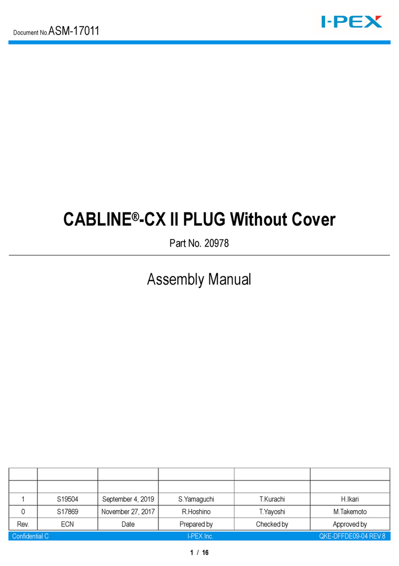 IPEX CABLINE-CX II PLUG Without Cover User manual IPEX CABLINE-CX II PLUG Without Cover User manual