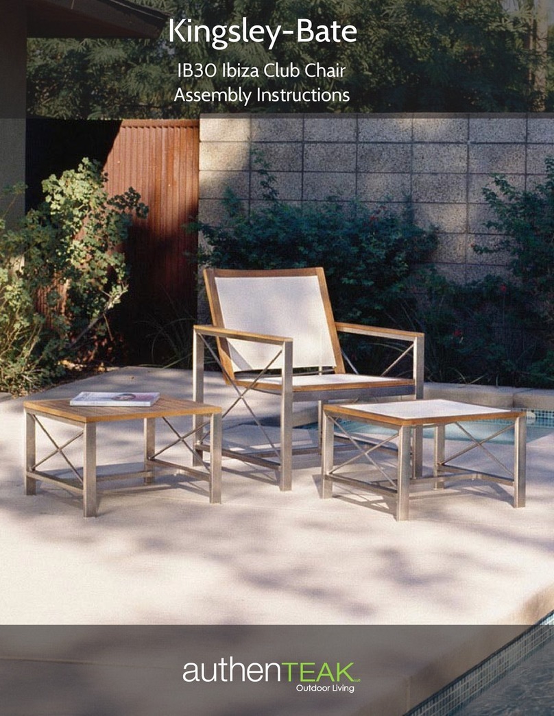 kingsley-bate IB30 Ibiza Club Chair Assembly instructions