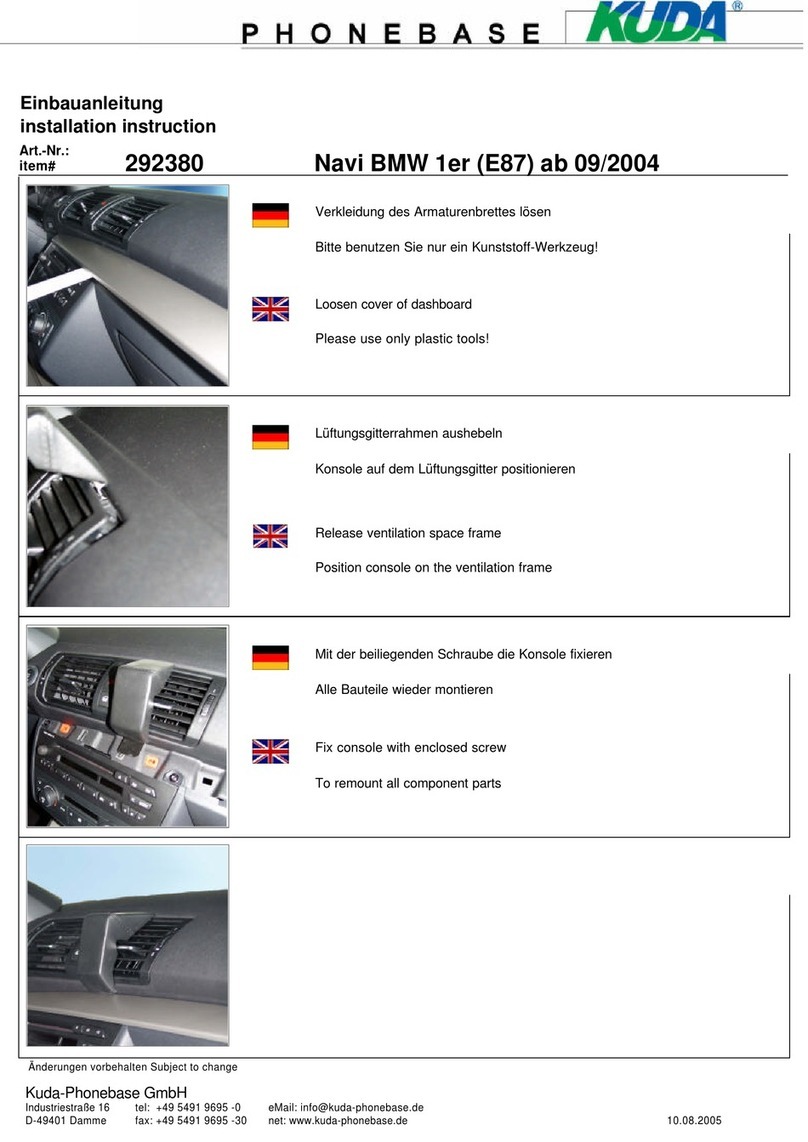 Kuda 292380 Installation instruction